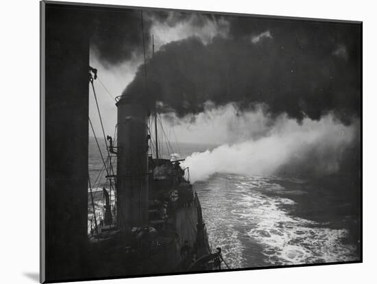 Naval Destroyer at Sea-Associated Newspapers-Mounted Photo