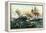 Naval Duel Between the Frigate USS Constitution and the British Ship Guerriere, War of 1812-null-Framed Premier Image Canvas