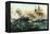 Naval Duel Between the Frigate USS Constitution and the British Ship Guerriere, War of 1812-null-Framed Premier Image Canvas