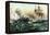 Naval Duel Between the Frigate USS Constitution and the British Ship Guerriere, War of 1812-null-Framed Premier Image Canvas