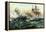 Naval Duel Between the Frigate USS Constitution and the British Ship Guerriere, War of 1812-null-Framed Premier Image Canvas