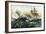 Naval Duel Between the Frigate USS Constitution and the British Ship Guerriere, War of 1812-null-Framed Giclee Print