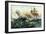 Naval Duel Between the Frigate USS Constitution and the British Ship Guerriere, War of 1812-null-Framed Giclee Print