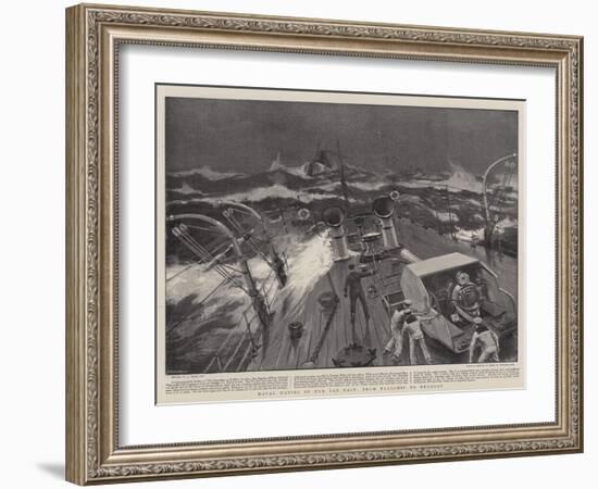 Naval Duties in the Far East, from Flagship to Tugboat-Joseph Nash-Framed Giclee Print