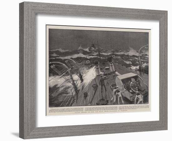 Naval Duties in the Far East, from Flagship to Tugboat-Joseph Nash-Framed Giclee Print