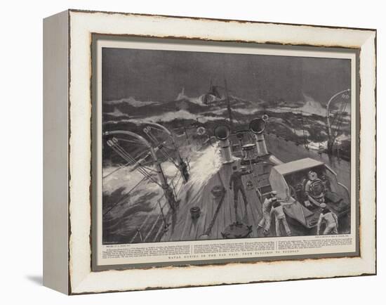 Naval Duties in the Far East, from Flagship to Tugboat-Joseph Nash-Framed Premier Image Canvas