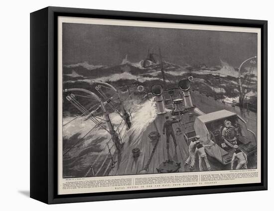 Naval Duties in the Far East, from Flagship to Tugboat-Joseph Nash-Framed Premier Image Canvas