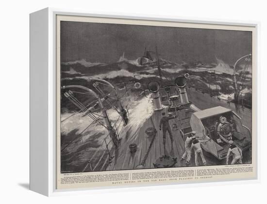 Naval Duties in the Far East, from Flagship to Tugboat-Joseph Nash-Framed Premier Image Canvas