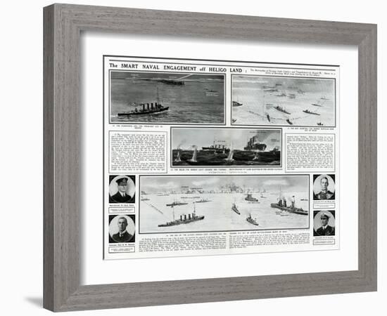 Naval Engagement Off Heligoland-G.h. Davis-Framed Art Print