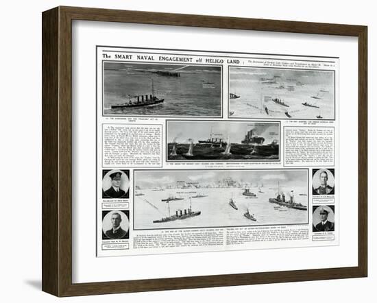 Naval Engagement Off Heligoland-G.h. Davis-Framed Art Print