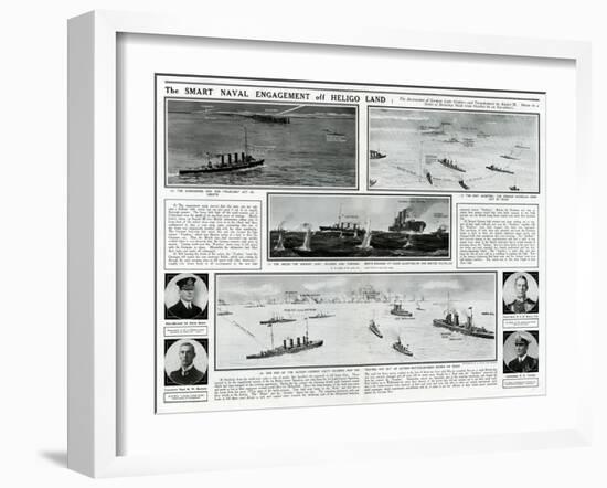 Naval Engagement Off Heligoland-G.h. Davis-Framed Art Print