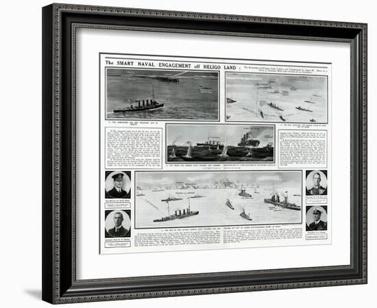 Naval Engagement Off Heligoland-G.h. Davis-Framed Art Print