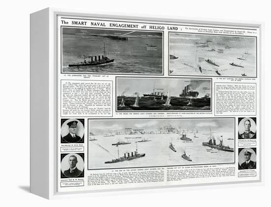 Naval Engagement Off Heligoland-G.h. Davis-Framed Stretched Canvas