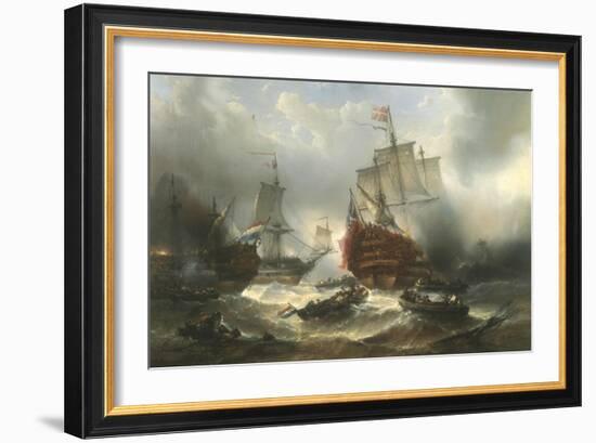 Naval Engagement-Francois Musin-Framed Giclee Print