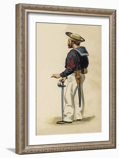 Naval Instructor to the Future King George V When He Was a Cadet on Board HMS Britannia-Henry Payne-Framed Giclee Print