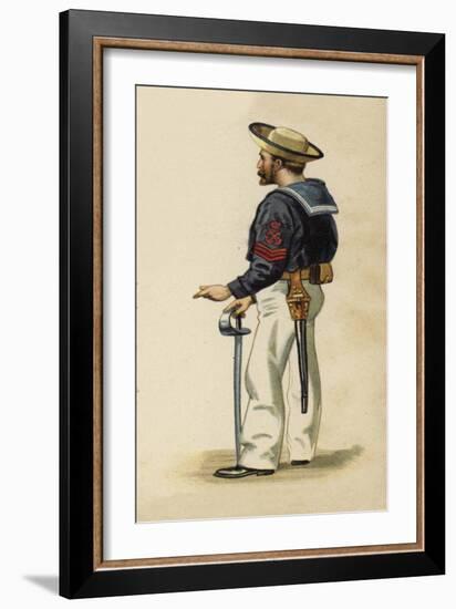 Naval Instructor to the Future King George V When He Was a Cadet on Board HMS Britannia-Henry Payne-Framed Giclee Print