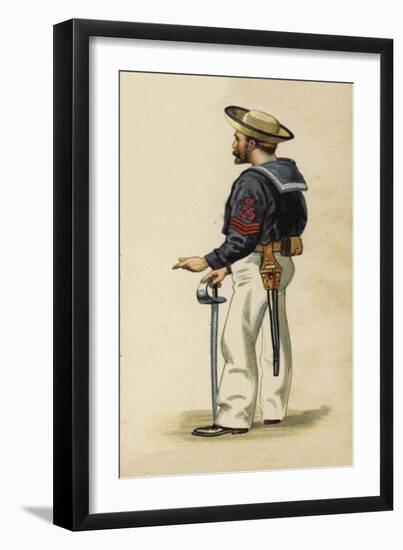 Naval Instructor to the Future King George V When He Was a Cadet on Board HMS Britannia-Henry Payne-Framed Giclee Print