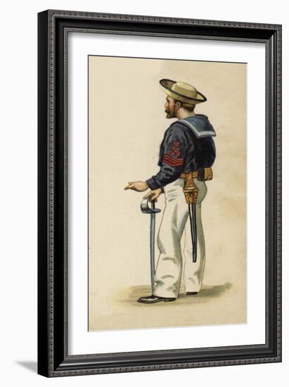 Naval Instructor to the Future King George V When He Was a Cadet on Board HMS Britannia-Henry Payne-Framed Giclee Print