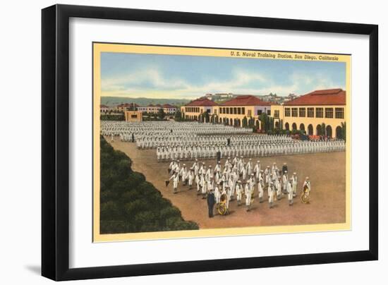 Naval Training Center, San Diego, California-null-Framed Art Print