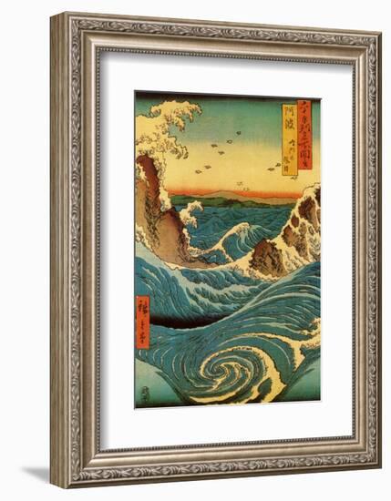 Navaro Rapids, c.1855-Ando Hiroshige-Framed Art Print