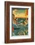 Navaro Rapids, c.1855-Ando Hiroshige-Framed Art Print