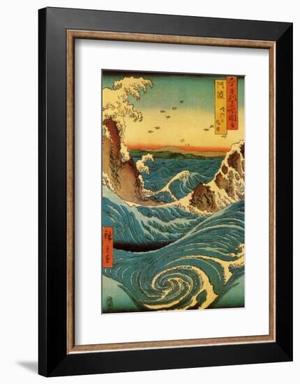 Navaro Rapids, c.1855-Ando Hiroshige-Framed Art Print