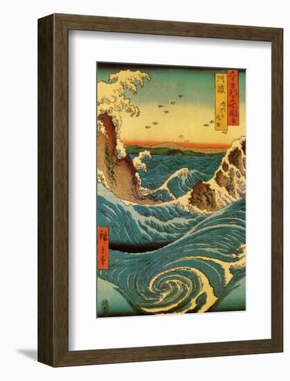 Navaro Rapids, c.1855-Ando Hiroshige-Framed Art Print