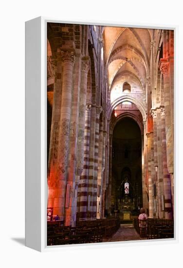 Nave and Columns, Haute Loire-Guy Thouvenin-Framed Premier Image Canvas