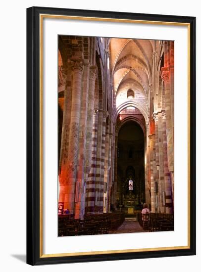 Nave and Columns, Haute Loire-Guy Thouvenin-Framed Photographic Print