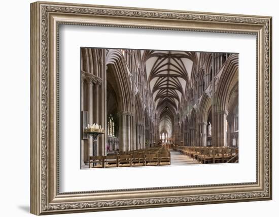 Nave Looking East, Lichfield Cathedral, Staffordshire, England, United Kingdom-Nick Servian-Framed Photographic Print