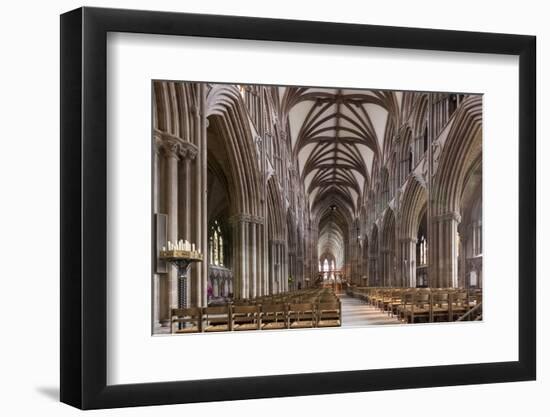 Nave Looking East, Lichfield Cathedral, Staffordshire, England, United Kingdom-Nick Servian-Framed Photographic Print