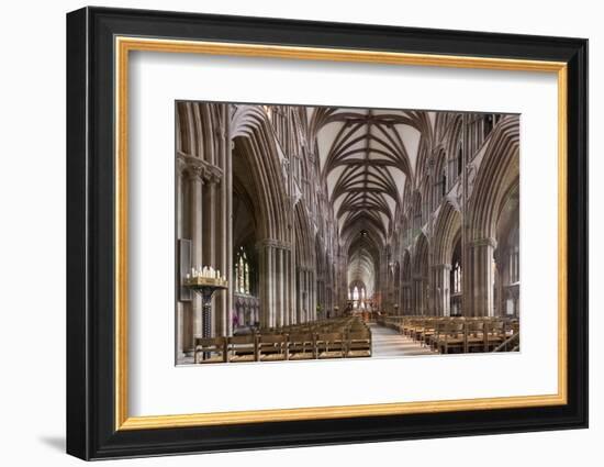 Nave Looking East, Lichfield Cathedral, Staffordshire, England, United Kingdom-Nick Servian-Framed Photographic Print