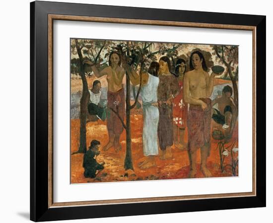 Nave Nave Mahana (Delicious Day), 1896-Paul Gauguin-Framed Giclee Print