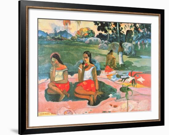 Nave Nave Moe - Sacret Spring , Sweet Dreams , 1894-Paul Gauguin-Framed Art Print