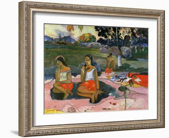 Nave Nave Moe (The Sacred Spring: Sweet Dreams, 1894-Paul Gauguin-Framed Giclee Print