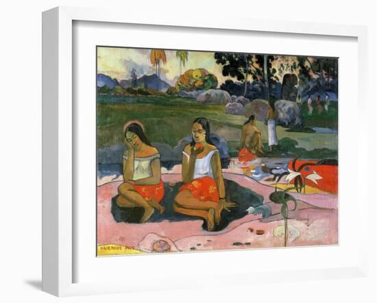 Nave Nave Moe (The Sacred Spring: Sweet Dreams, 1894-Paul Gauguin-Framed Giclee Print