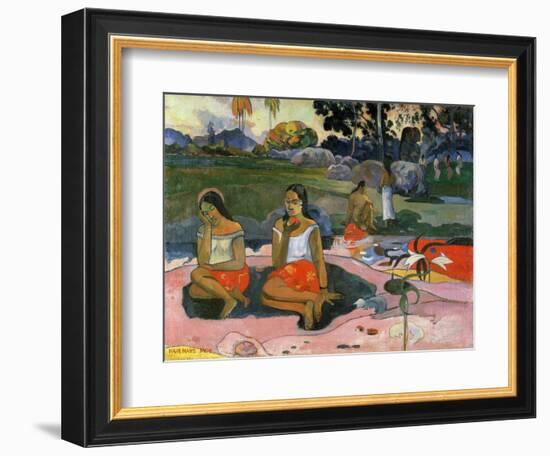 Nave Nave Moe (The Sacred Spring: Sweet Dreams, 1894-Paul Gauguin-Framed Giclee Print