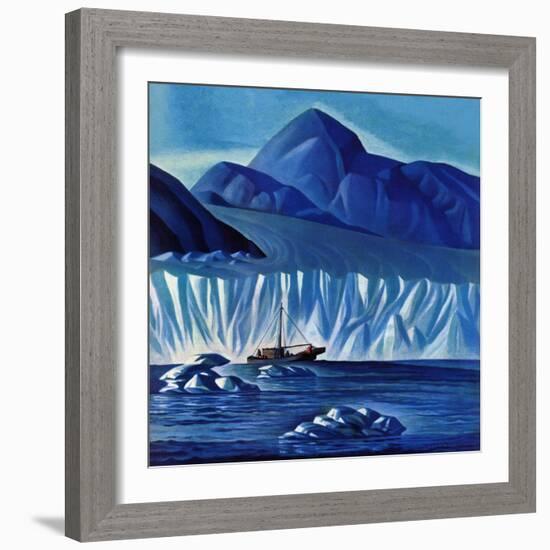 "Navigating Through Icebergs," July 19, 1941-Dale Nichols-Framed Giclee Print