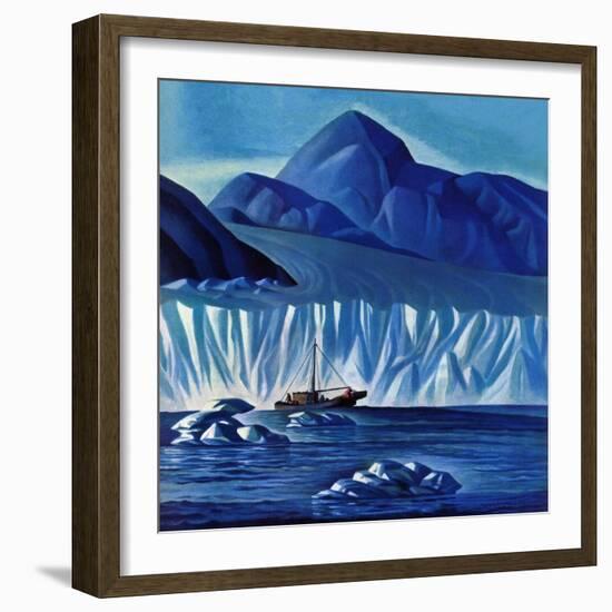 "Navigating Through Icebergs," July 19, 1941-Dale Nichols-Framed Giclee Print