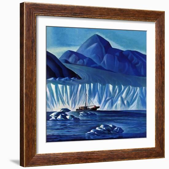 "Navigating Through Icebergs," July 19, 1941-Dale Nichols-Framed Giclee Print