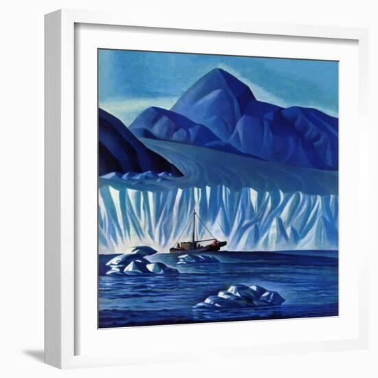 "Navigating Through Icebergs," July 19, 1941-Dale Nichols-Framed Giclee Print