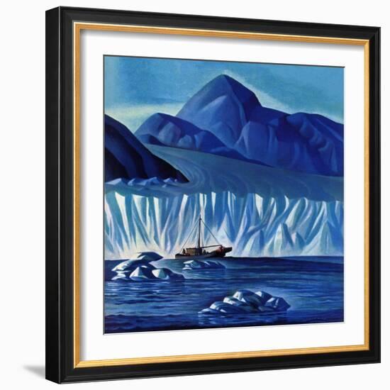 "Navigating Through Icebergs," July 19, 1941-Dale Nichols-Framed Giclee Print