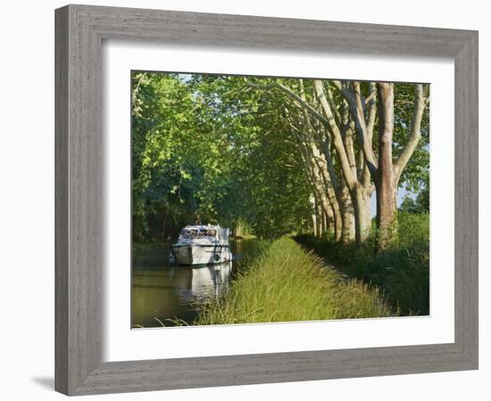 Navigation on Canal du Midi, UNESCO World Heritage Site, Aude, Languedoc Roussillon, France-Tuul-Framed Photographic Print