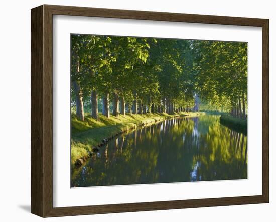 Navigation on Canal du Midi, UNESCO World Heritage Site, Aude, Languedoc Roussillon, France-Tuul-Framed Photographic Print