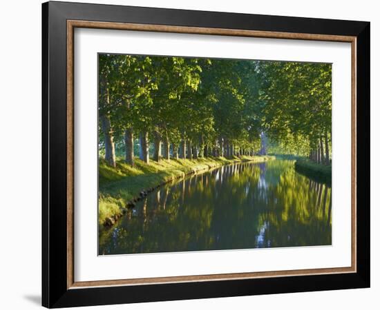 Navigation on Canal du Midi, UNESCO World Heritage Site, Aude, Languedoc Roussillon, France-Tuul-Framed Photographic Print