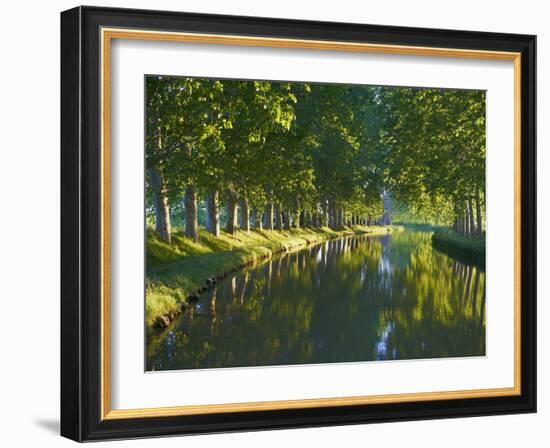 Navigation on Canal du Midi, UNESCO World Heritage Site, Aude, Languedoc Roussillon, France-Tuul-Framed Photographic Print