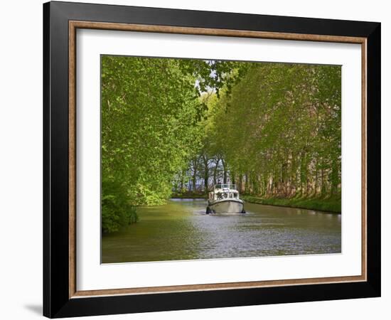 Navigation on Canal du Midi, UNESCO World Heritage Site, Languedoc Roussillon, France-Tuul-Framed Photographic Print