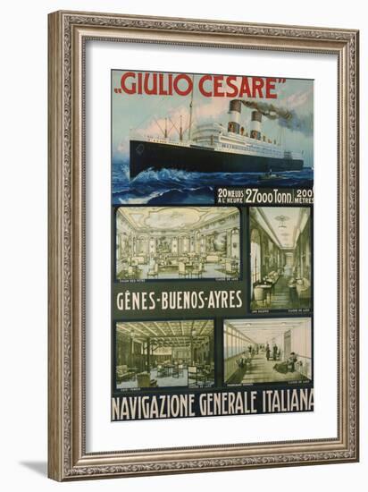 Navigazione Generale Italiana, circa 1910-null-Framed Giclee Print