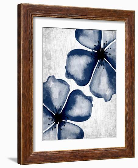 Navy Blooms 2-Kimberly Allen-Framed Art Print