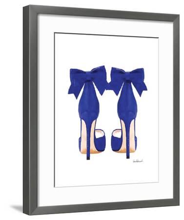 navy bow shoes